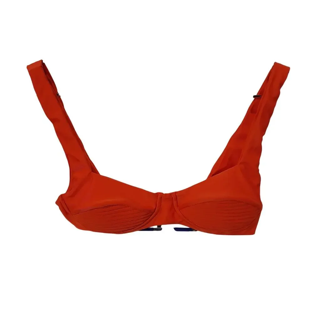 Lovers And Friends Bold Red Zisa Top Swimwear Size M - Picture 2 of 4